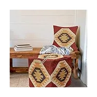 iinfinize pouf ottoman tissé à la main - style ethnique - décoration de salon - housse de coussin de sol en jute - style bohème - carré