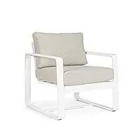 bizzotto fauteuil merrigan aluminium blanc