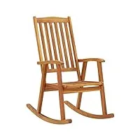 vidaxl chaise à bascule chaise berçante fauteuil de relaxation chaise de jardin fauteuil à bascule de patio extérieur bois d'acacia massif