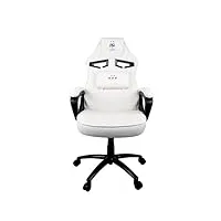 konix fff chaise de bureau gaming - inclinaison siège 15° - hauteur réglable - cuir polyuréthane lisse - blanc