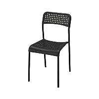 adde chaise empilable moderne avec pieds en acier pour cuisine ou bureau couleur : noir