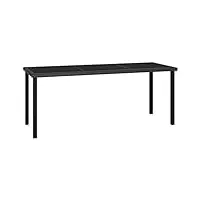 vidaxl table à dîner de jardin table de salle à manger table d'extérieur meuble de patio meuble de terrasse noir 180x70x73 cm résine tressée