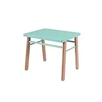 table basse enfant gabriel, bicolore vert menthe et naturel