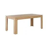 table de salle à manger 180 x 90 cm effet bois clair naturel pour cuisne salon ou coin repas au style moderne minimaliste et traditionnel beliani