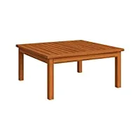 vidaxl table de salon de jardin table de patio table de terrasse table d'appoint de camping meuble d'extérieur 63x63x30 cm bois solide d'acacia