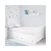 lit avec tiroirs enfant courbe ii (couchage 90 x 190 cm)