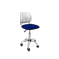kayelles chaise de bureau enfant hauteur réglable sawi (blanc & bleu)