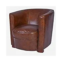 palazzo ovl06 cubus art deco fauteuil à accoudoirs en cuir véritable