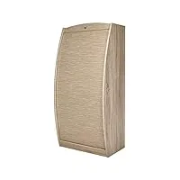 simmob paris580 armoire informatique galbée 80 cm chêne, bois, marron, 171,5