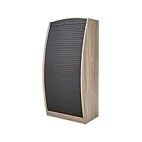 simmob paris580 armoire informatique galbée chêne noir, bois, 171,5