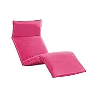 vidaxl chaise longue pliable transat de jardin bain de soleil de patio chaise longue de plage transat de camping extérieur tissu oxford rose