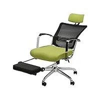chaise de bureau réglable haut haut dos ergonomique eleflande jeu À la maison avec repose-pieds et support lombaire