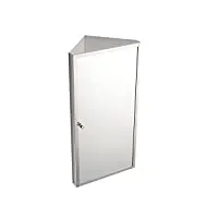meubles de salle de bain casier en acier inoxydable avec miroir armoire de toilette triangulaire meuble d'angle wc armoire de toilette d'angle peu encombrante miroir argent hd