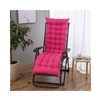 eogrokerr coussin épais et doux pour chaise longue, banc de jardin, banc de jardin 2 ou 3 places pour intérieur ou extérieur (rose rouge, 48 x 160 cm)