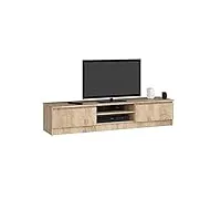 akord meuble tv k-160 | classique meuble télé | banc tv | moderne meuble television | h33 x l160 x p40 cm, poids 30 kg | couleur: chêne sonoma