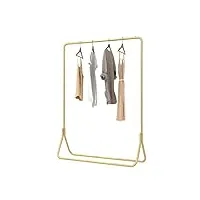 portant à vêtements métal doré porte-vêtements nordique moderne au sol tige simple portant à vêtements suspendu salon chambre porte-manteau présentoir de vêtements au détail(size:100x40x150cm)