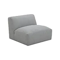 pegane chauffeuse fauteuil coloris gris clair en mousse pu - longueur 90 x profondeur 102 x hauteur 72 cm