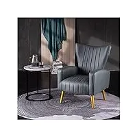 fauteuils design de salon avec accoudoirs siège et dossier rembourrré,fauteuil scandinave canapé,chaise de canapé paresseux,pour salon, chambre, bureau, balcon, café, restaurant ( color : grey 3 )