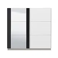 tuco armoire dressing, bois, noir et blanc, medidas: 217cm(ancho) x 62,5cm(largo) x210cm(alto)