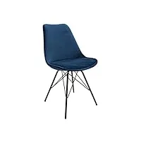 kick collection chaise de salle à manger velvet - velours - bleu foncé - moderne et de haute qualité - matériaux de haute qualité - disponible dans de nombreuses couleurs