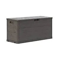 keyur boîte de rangement de jardin, boîte de rangement extérieure boîte de pont coffre de rangement conteneur boîte de rangement de jardin 280 l marron