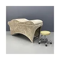 untitled matelas anatomique wave à mousse à mémoire de forme, 190x70 cm, pour le canapé de cosmétologie, table de massage - beige