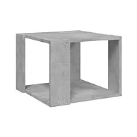 vidaxl table basse table d'appoint table de canapé bout de canapé meuble de salle de séjour salon gris béton 40x40x30 cm bois d'ingénierie