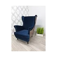 marthome fauteuil rembourré avec repose pieds fauteuil de salon, fauteuil en tissu - fauteuil de relaxation chaise pour femmes enceintes - fauteuil scandinave (Échantillon m1,)