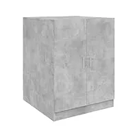 vidaxl meuble pour machine à laver armoire haute de rangement armoire à lave-linge salle de bain buanderie intérieur gris béton 71x71,5x91,5 cm