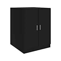 vidaxl meuble pour machine à laver armoire haute de rangement armoire à lave-linge salle de bain buanderie intérieur noir 71x71,5x91,5 cm
