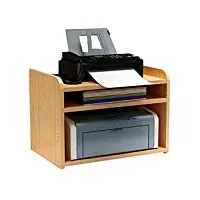 meuble imprimante imprimante tablette tablette de stockage de bureau étagères documents multicouche étagère copie rack en bois massif cabinet maison & bureau caisson bureau
