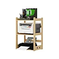 meuble imprimante imprimante bois shelf grande capacité imprimante multifonction tablette à trois niveaux de stockage étagère réglable bookshelf convient for la maison et le bureau caisson bureau