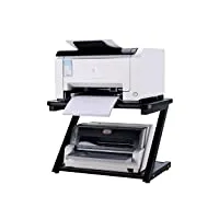 meuble imprimante support d'imprimante de bureau, avec support de balayeuse à 2 couches de maquette antidérapante, pour salon de salon de salon copieur caisson bureau (color : black)