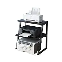 meuble imprimante petite imprimante de bureau stand tablette de scanner multifonctions à 3 couches utilisée pour le salon de salon copieur machine de télécopieur caisson bureau (color : black)