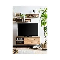 schildmeyer limmo meuble tv bas 148911, matériau en bois, chêne style maison de campagne, 130 cm breite