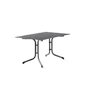 sieger table pliante boulevard avec plaque polytec, plusieurs matériaux, gris fer/ardoise anthracite