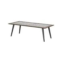 hespéride - table de jardin rectangulaire lambada céramique & graphite