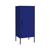 vidaxl armoire de rangement placard armoire de stockage meuble de rangement salon salle de séjour intérieur bleu marine 42,5x35x101,5 cm acier