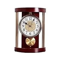 hedmai horloges de bureau et d'étagère, horloge de cheminée décorative silencieuse en bois avec carillons westminster horloge de cheminée pour cheminée cheminée bureau étagère de bureau pour décor