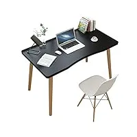 bureau informatique, table d’étude bureau en bois moderne petit pc bureau d'ordinateur portable avec bureau ergonomique et jambes en bois meubles de chambre à coucher simple à la maison pour bureau, s
