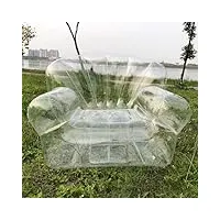 wujafcw chaises gonflables en pvc for fashionista, nouveau en 2022 canapé transparent canapé for l'intérieur et l'extérieur (charge maximale 150 kg/330 ib) (color : clear)