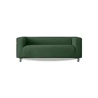 housse de canapé modèle klippan bras sofa hauts tissu élastique doux new york - couleur 06 vert