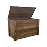 plantawa coffre en bois extérieur 100 x 50 x 60 cm coffre de rangement vintage coffre de jardin grand coffre