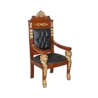 palazzo mar002 fauteuil royal style colonial avec têtes de lion