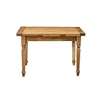 biscottini table à manger extensible 120x80x80 cm made in italy - table salle à manger extensible en bois massif - table bois salle a manger