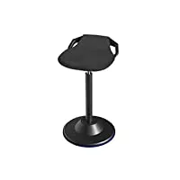 atlasio tabouret à hauteur réglable, tabouret de bureau ergonomique, pour une assise dynamique, chaise à hauteur réglable 56-73 cm, noir