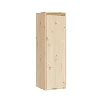 vidaxl bois de pin massif armoire murale armoire flottante armoire suspendue meuble de rangement salon maison intérieur 30x30x100 cm