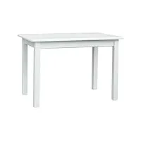 k koma table de cuisine, table à manger, restaurant, table en pin massif, blanc, 80 x 120 cm