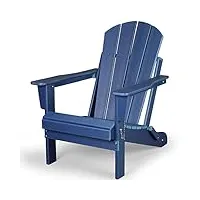 sfylods adirondack chaise de terrasse pliante pour terrasse, jardin, jardin, brasero et pelouse, porche et siège de pelouse – bleu marine