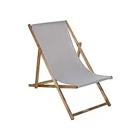 springos chaise longue pliante en bois imprégné - chaise de relaxation - chaise de camping - chaise de plage - bois de hêtre